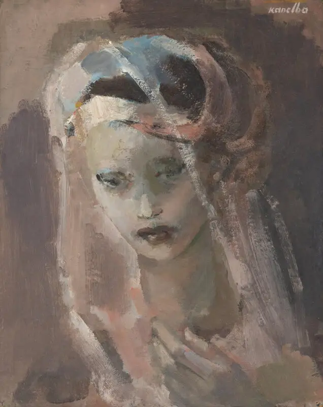 Expertise des œuvres de l'artiste et présentation de celui-ci, oeuvre "Portrait d'une jeune femme” deRajmund Kanelba (1897-1960)