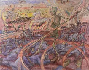 Expertise des œuvres de l'artiste et présentation de celui-ci, oeuvre "La grande faucheuse” de Nicolas Tarkhoff (1871-1930)