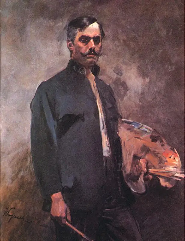 Expertise des œuvres de l'artiste et présentation de celui-ci; Autoportrait (1917) de "Wojciech Kossak (1856-1942)"