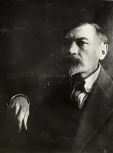 Expertise des œuvres de l'artiste et présentation de celui-ci, portrait photographique de l'artiste "Petr Savich Outkine"