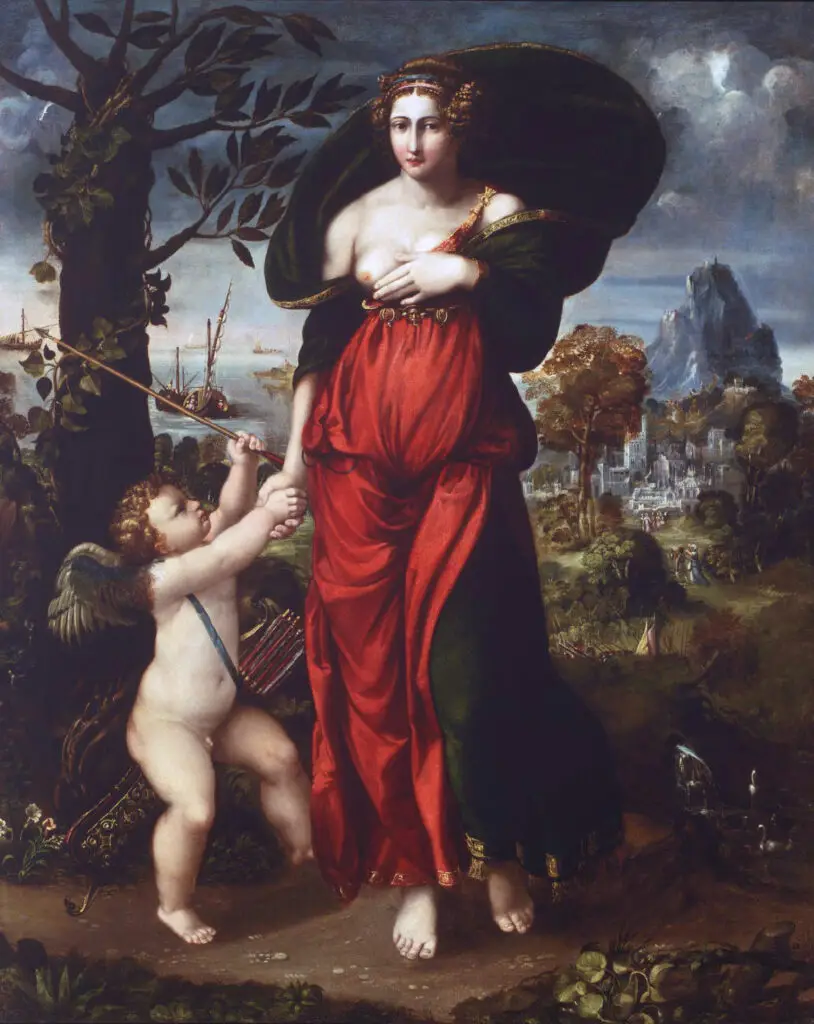 Expertise des œuvres de l'artiste et présentation de celui-ci, oeuvre "Vénus et Cupidon” de "Battista Dossi (1490-1548)"