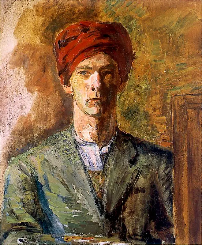 Expertise des œuvres de l'artiste et présentation de celui-ci, Autoportrait au turban rouge (1929) de l'artiste "Samson Flexor"