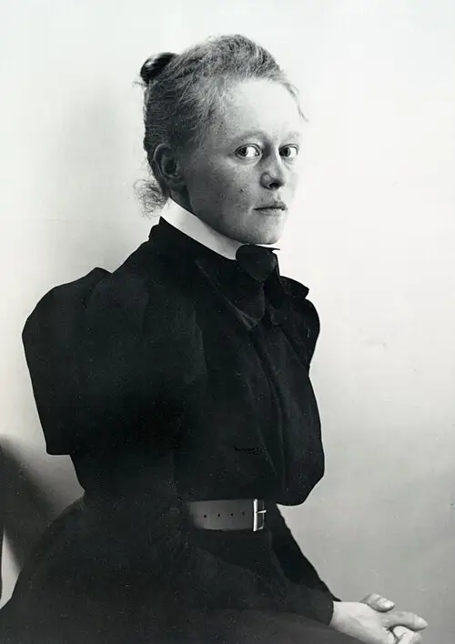 Expertise des œuvres de l'artiste et présentation de celui-ci, portrait photographique de l'artiste "Helene Schjerfbeck” (1862-1946)