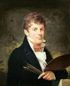 Expertise des œuvres de l'artiste et présentation de celui-ci, “Portrait de l’artiste Lancelot Théodore Turpin de Crissé” (vers 1807),par Louis-André-Gabriel Bouchet, musée des Beaux-Arts d'Angers