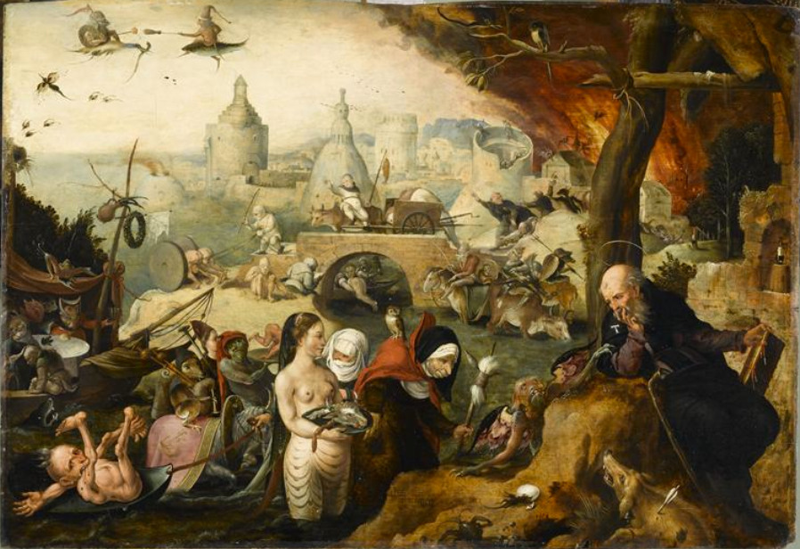 Expertise des œuvres de l'artiste "Pieter Huys" et présentation de celui-ci, oeuvre "La tentation de saint Antoine, 1547"