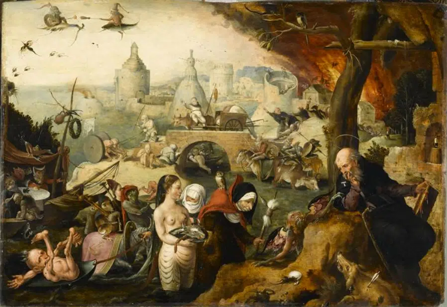 Expertise des œuvres de l'artiste "Pieter Huys" et présentation de celui-ci, oeuvre "La tentation de saint Antoine, 1547"