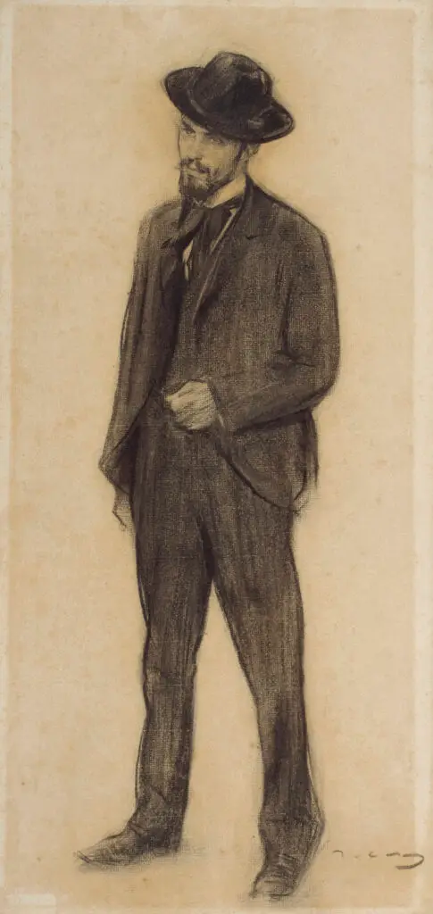 Expertise des œuvres de l'artiste et présentation de celui-ci, “Portrait de Joaquín Torres-García par Ramon Casas, Barcelone, musée national d'Art de Catalogne