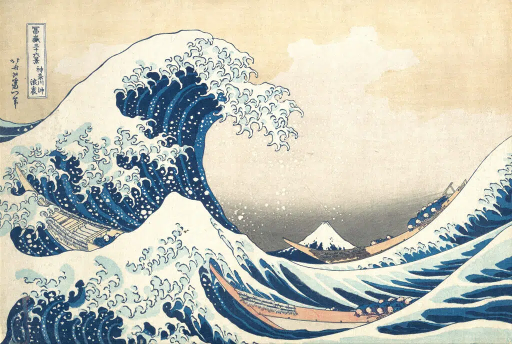 Expertise des œuvres de l'artiste " Katsushika Hokusai"et présentation de celui-ci, oeuvre "La Grande Vague de Kanagawa", exemplaire du Metropolitan Museum of Art