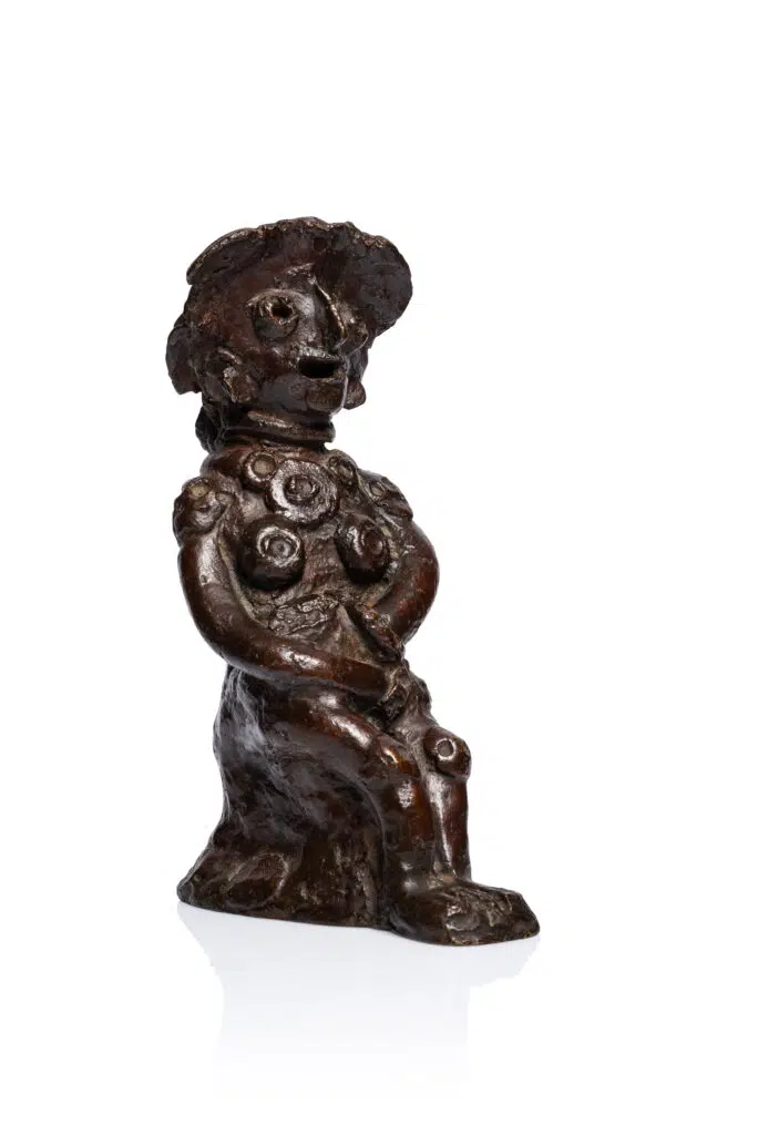 André DERAIN (1880 - 1954) - Expertise de sculpture en bronze à patine brune - Adjugé 4 200 € - Sculpture en bronze à patine brune, fonte d'édition réalisée d'après la terre cuite conservée au Musée d'Art Moderne, Paris Ht: 17,8 cm Base 10,5 x 6 cm