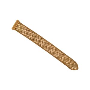 Bracelet ceinture - Bracelet ceinture en or jaune 18K (750°/°°) à maille souple ajourée, fermoir ceinture. Poids brut : 70,5 gr. - Adjugé 4 890 €
