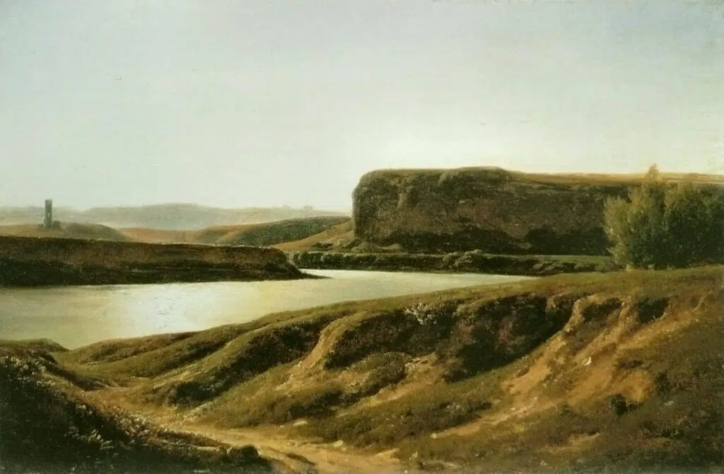 Expertise des œuvres de l'artiste "André Giroux" et présentation de celui-ci, oeuvre "Vue du Tibre avec la Torre di Quinto"