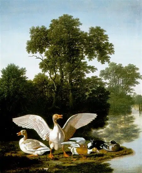 Expertise des œuvres de l'artiste "Dirck Wyntrack" et présentation de celui-ci, oeuvre "Oiseaux dans un paysage. collaboration avec Joris van der Haagen, Musée Bredius"