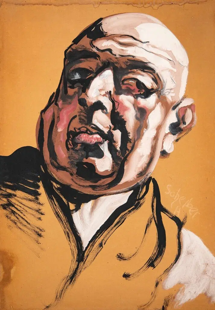 Expertise des œuvres de l'artiste et présentation de celui-ci, auportrait de "Hugo Scheiber"