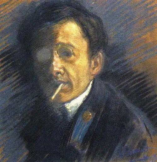 Expertise des œuvres de l'artiste et présentation de celui-ci, auportrait de "Georges Annenkov”, 1910
