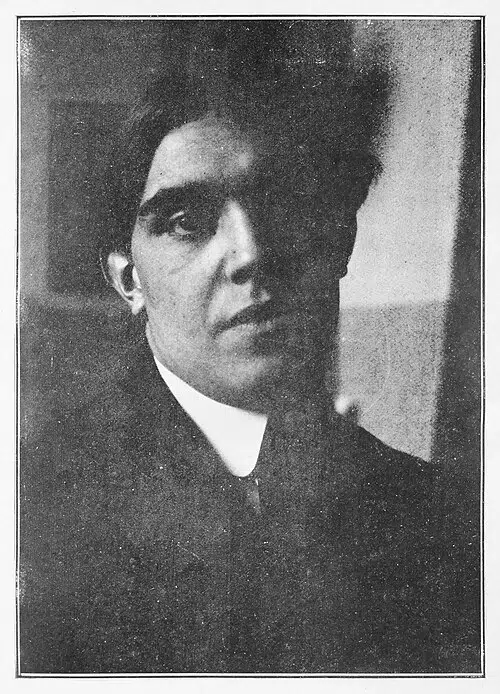 Expertise des œuvres de l'artiste et présentation de celui-ci, portrait photographique de l'artiste "Juan Gris” (1887-1927)