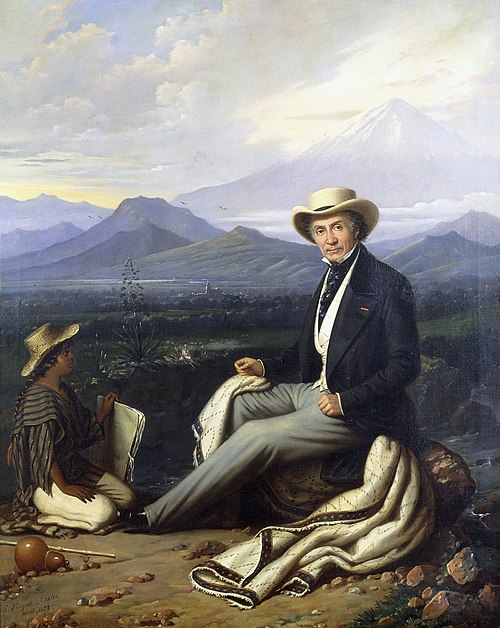 Expertise des œuvres de l'artiste et présentation de celui-ci, “Autoportrait dans un paysage mexicain” (1854) de Édouard Pingret (1785-1869)