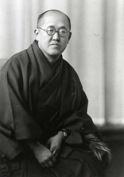 Expertise des œuvres de l'artiste et présentation de celui-ci, portrait photographique de l'artiste "Hasui Kawase” (1939)