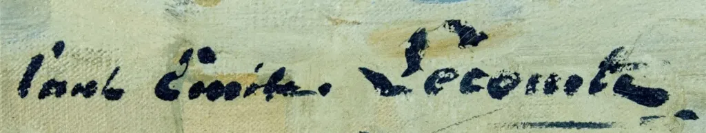 Signature de l'artiste Paul Émile Lecomte 1877-1950 - Expertise par Fabien Robaldo