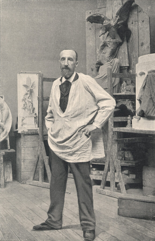 Expertise des œuvres de l'artiste et présentation de celui-ci, portrait photographique de l'artiste "Jules Dalou”