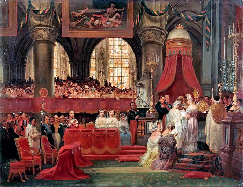 Expertise des œuvres de l'artiste et présentation de celui-ci, Philippe-Jacques van Brée, Le baptême de Louis-Philippe, fils de Léopold Ier, roi des Belges, (1833).