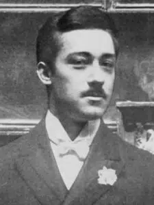 Expertise des œuvres de l'artiste et présentation de celui-ci, portrait photographique de l'artiste "Gustave-Adolphe Mossa” en 1908