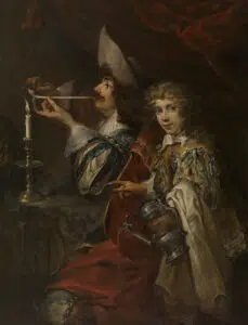 Expertise des œuvres de l'artiste "Jan Cossiers" et présentation de celui-ci, oeuvre "Le fumeur"