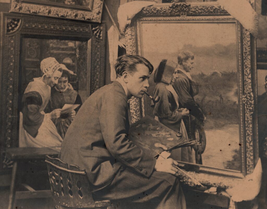 Expertise des œuvres de l'artiste et présentation de celui-ci, portrait de l'artiste "Jean-Bertrand Pégot-Ogier ”
