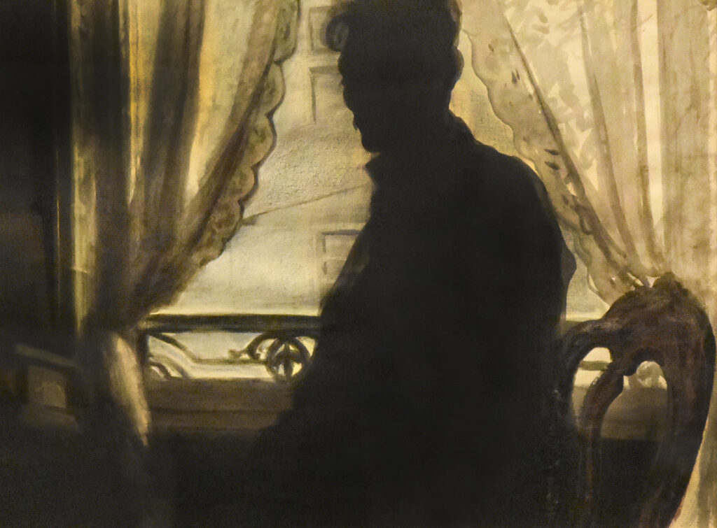 Expertise des œuvres de l'artiste "Léon Spilliaert" et présentation de celui-ci, oeuvre "Silhouette of the painter, 1907"