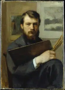 Expertise des œuvres de l'artiste et présentation de celui-ci, “Autoportrait” de Otto Scholderer vers 1861