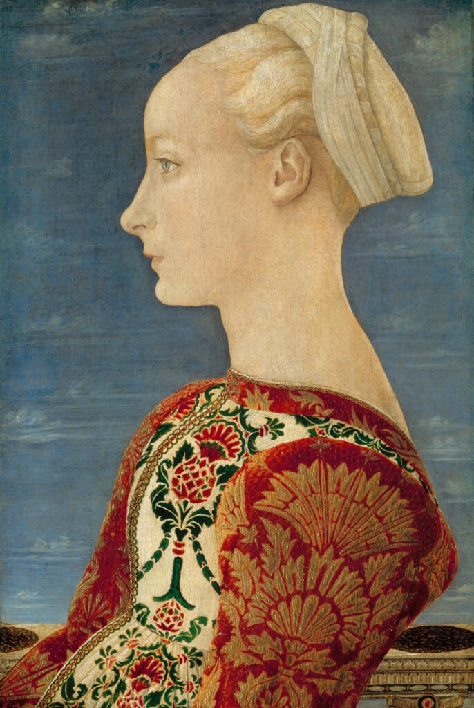 Expertise des œuvres de l'artiste "Piero Pollaiuolo" et présentation de celui-ci, oeuvre "Portrait d'une jeune femme de profil, vers 1465"
