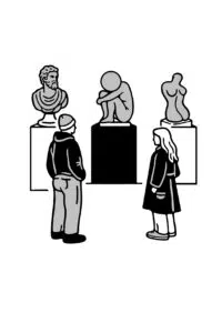 Expertise des œuvres de l'art de la scuplture, illustration "galerie de sculpture"
