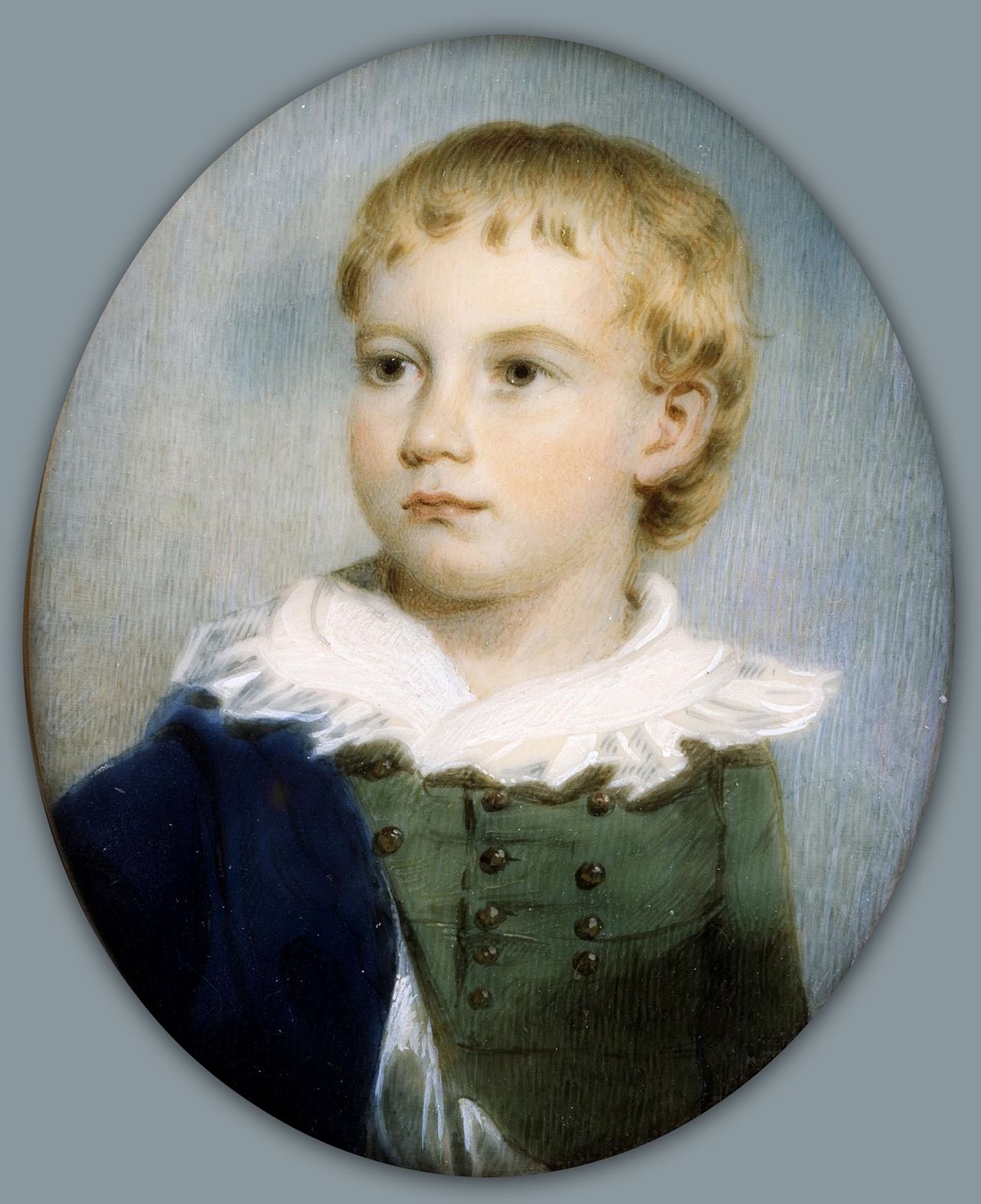 Expertise des œuvres de l'artiste "James Nixon" et présentation de celui-ci, oeuvre "Portrait d'un garçon,1805/1825"