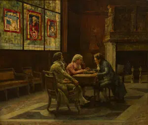 Expertise des œuvres de l'artiste "Manuel Jiménez Prieto" et présentation de celui-ci, oeuvre "Juego de ajedrez, por Manuel Jiménez Prieto. Museo Nacional de Bellas Artes de La Habana"