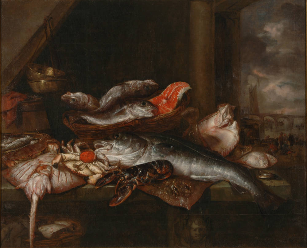 Expertise des œuvres de l'artiste "Abraham Van Beijeren" et présentation de celui-ci Nature morte aux poissons vers 1650, Dresde