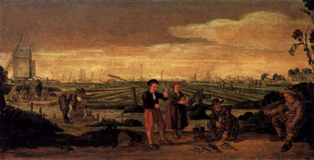 Expertise des œuvres de l'artiste "Arent Arentsz" et présentation de celui-ci : Pêcheurs et paysans, Arent Arentsz, Rijksmuseum, Amsterdam