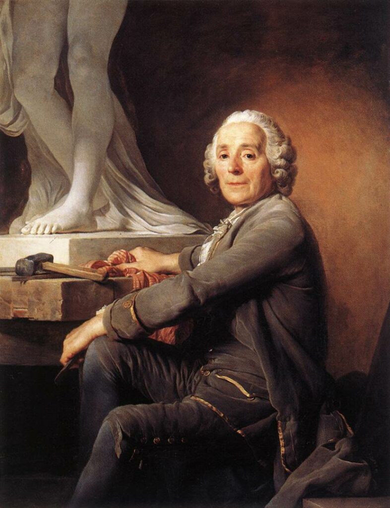 Joseph Siffrein Duplessis, Portrait de Christophe-Gabriel Allegrain (vers 1775), Paris, musée du Louvre.