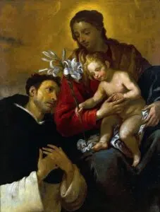 Expertise des œuvres de l'artiste "Giovanni Andrea de Ferrari" et présentation de celui-ci, oeuvre "Madonna and Child with St. Dominic"