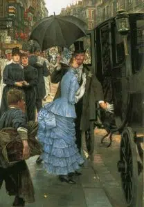 Expertise des œuvres de l'artiste "James Tissot" et présentation de celui-ci, oeuvre "La demoiselle d'honneur, entre 1883 et 1885"
