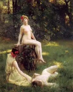 Expertise des œuvres de l'artiste "Julius LeBlanc Stewart (1855-1919)" et présentation de celui-ci, oeuvre "La Clairière (1900)"