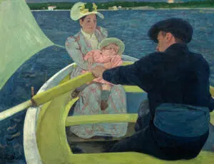 Expertise des œuvres de l'artiste "Mary Cassatt" et présentation de celui-ci, oeuvre "Promenade en barque, 1893-1894"