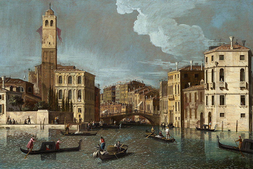 Expertise des œuvres de l'artiste "Bernardo Canal" et présentation de celui-ci, oeuvre Le Grand Canal à Cannaregio