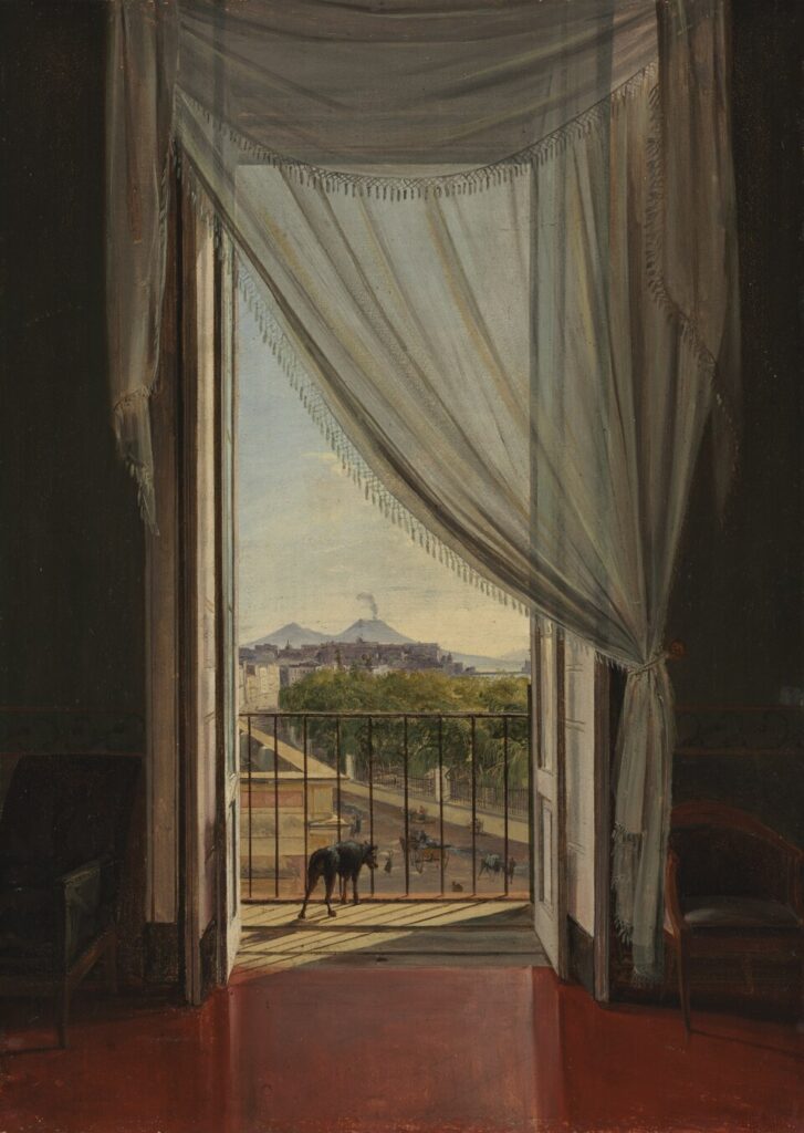 Expertise des œuvres de l'artiste "Franz Ludwig Catel" et présentation de celui-ci, Vue de Naples par une fenêtre ouverte (1824), Cleveland Museum of Art