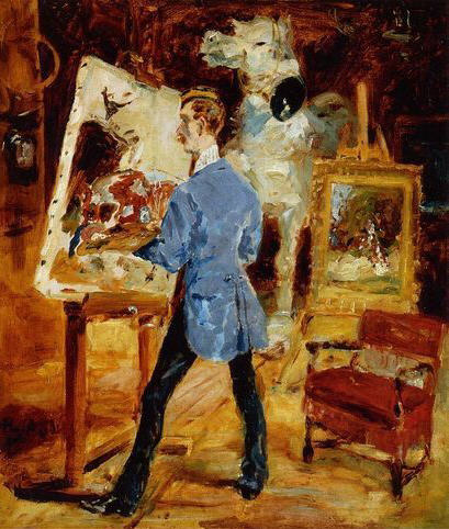 Expertise des œuvres de l'artiste "René Princeteau" et présentation de celui-ci, Henri de Toulouse-Lautrec, René Princeteau dans son atelier (1881), localisation inconnue.