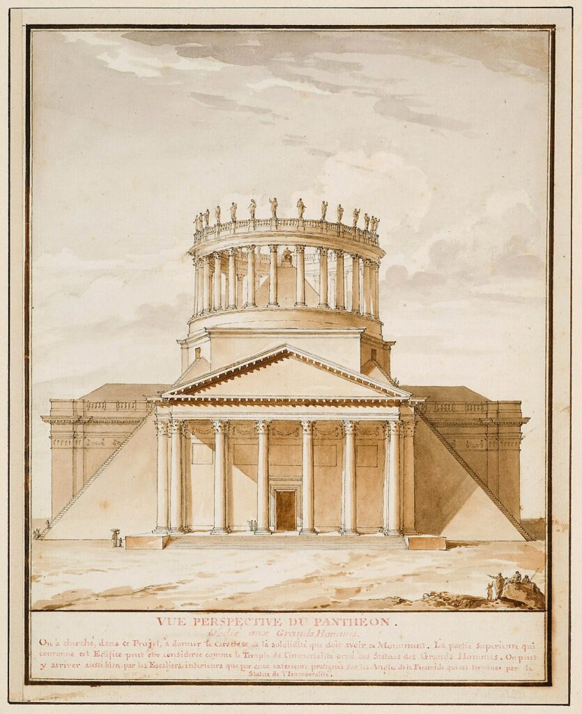Expertise des œuvres de l'artiste "Charles De Wailly" et présentation de celui-ci, Projet de transformation du Panthéon de Paris en temple républicain