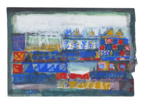 Manuel CARGALEIRO (1927-2024) - Sans titre, 1974 - Description : Gouache sur papier signé en bas à droite, daté en bas à gauche 16,5 x 8,5 cm Provenance : Collection particulière, France ConstatEtat : Oeuvre non encadrée Rien à signaler Très bon état général - Adjugé 4 000 €