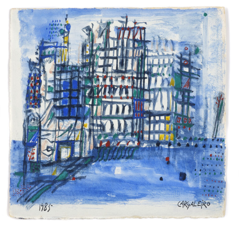 Sans titre, 1985 Description : Gouache sur papier signé en bas à droite, daté en bas à gauche 17,7 x 18,2 cm Provenance : Collection particulière, France - Adjugé 7 200 €
