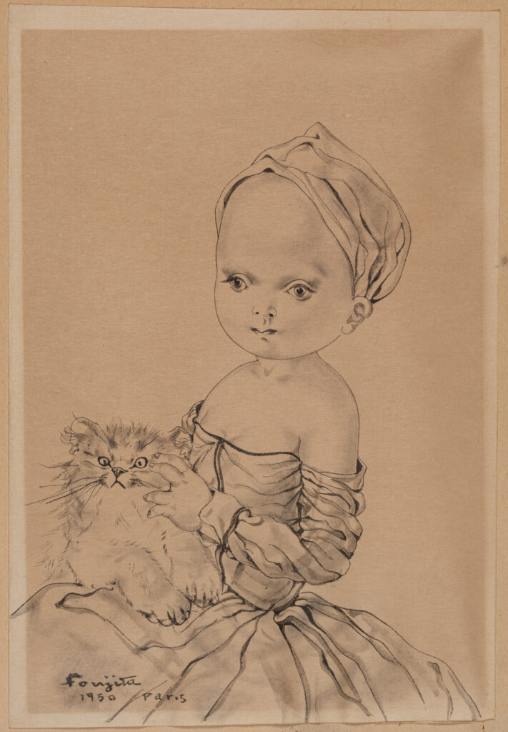 Léonard Tsuguharu Foujita – Une œuvre rare sur papier redécouverte par le cabinet Fabien Robaldo Estimation : 12 000 / 18 000 €