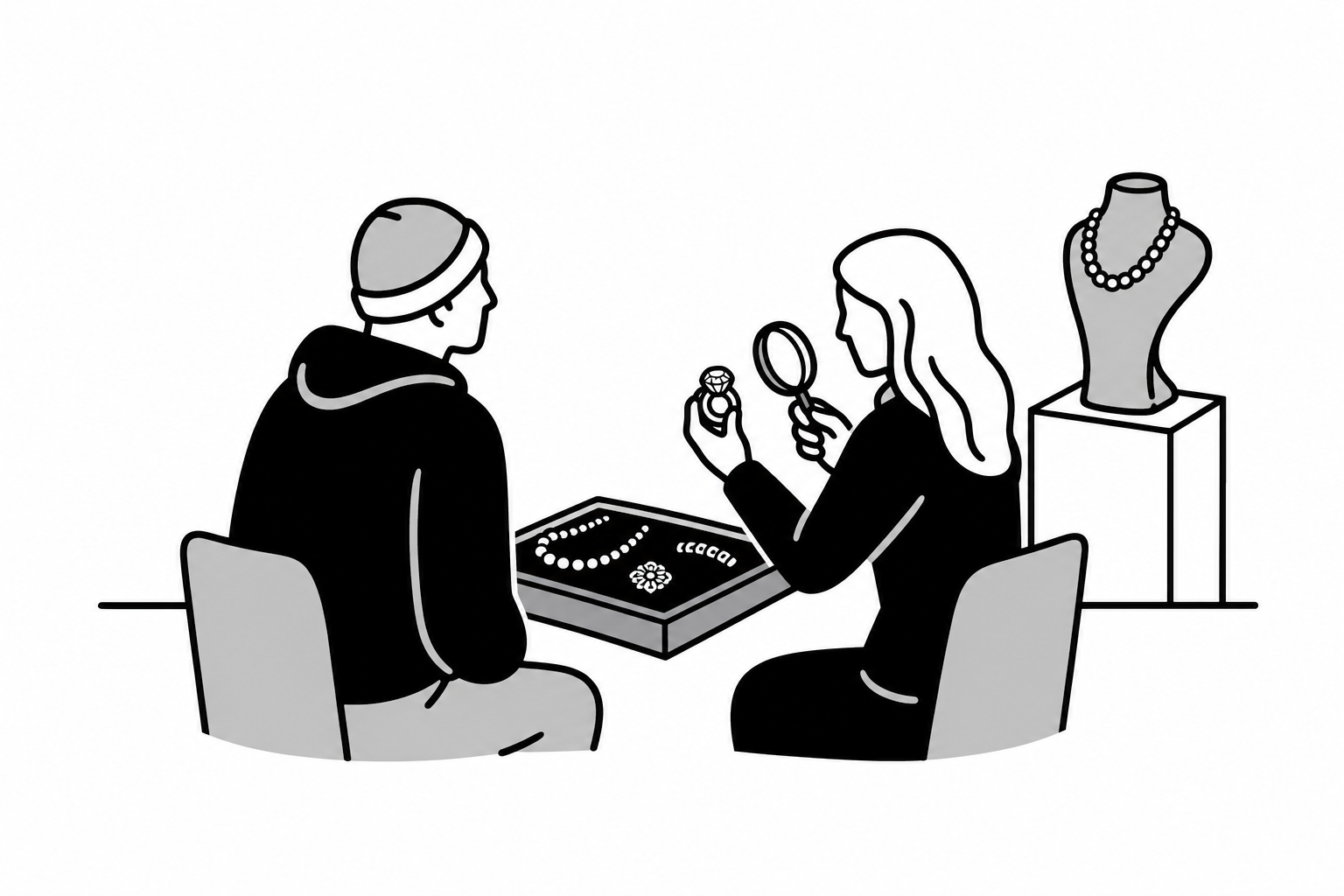 Illustration éditoriale liée au sujet : Comment faire estimer un bijou ancien avant une vente aux enchères ?