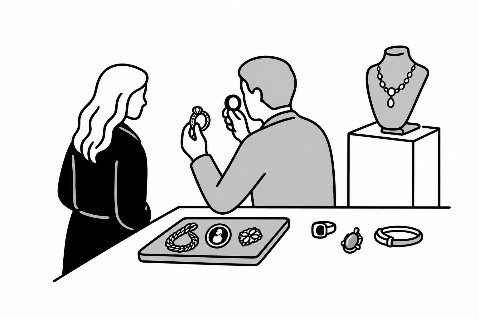 Illustration éditoriale liée au sujet : Comment savoir si un bijou en or a une valeur de collection au-delà de son poids ?