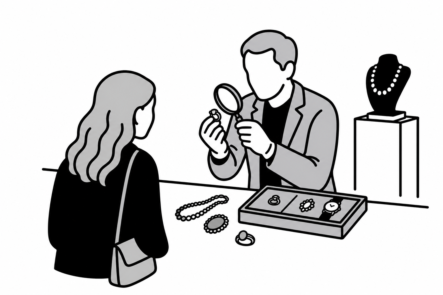 Illustration éditoriale liée au sujet : Comment faire expertiser des bijoux de succession à Bordeaux ?
